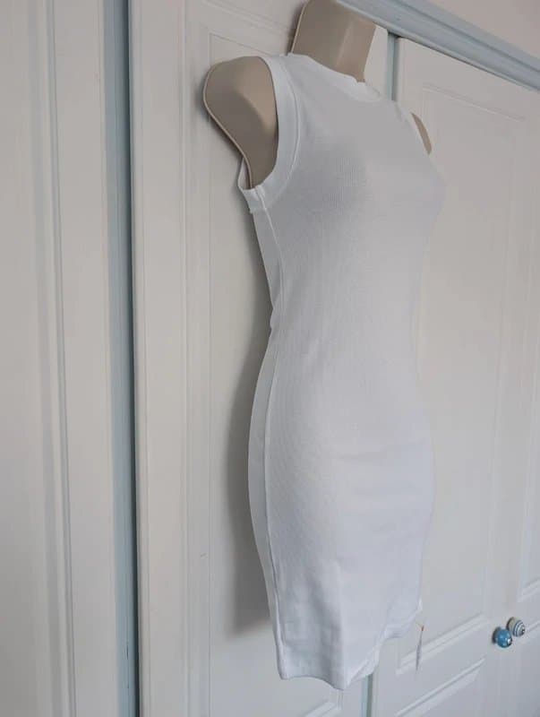 ASOS ASOS Design ribbed mini tank dress in white size 6