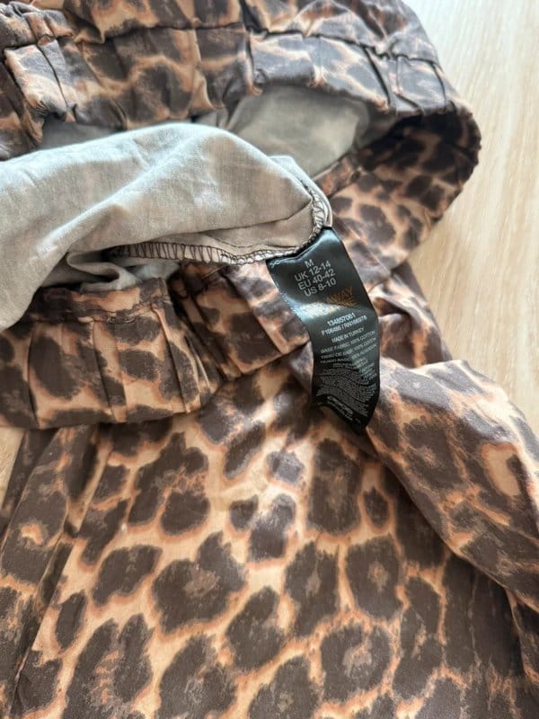 ASOS Brown Leopard Print Linen Trousers
