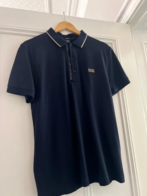 Hugo Boss Men’s Navy Gold Hugo Boss Polo L