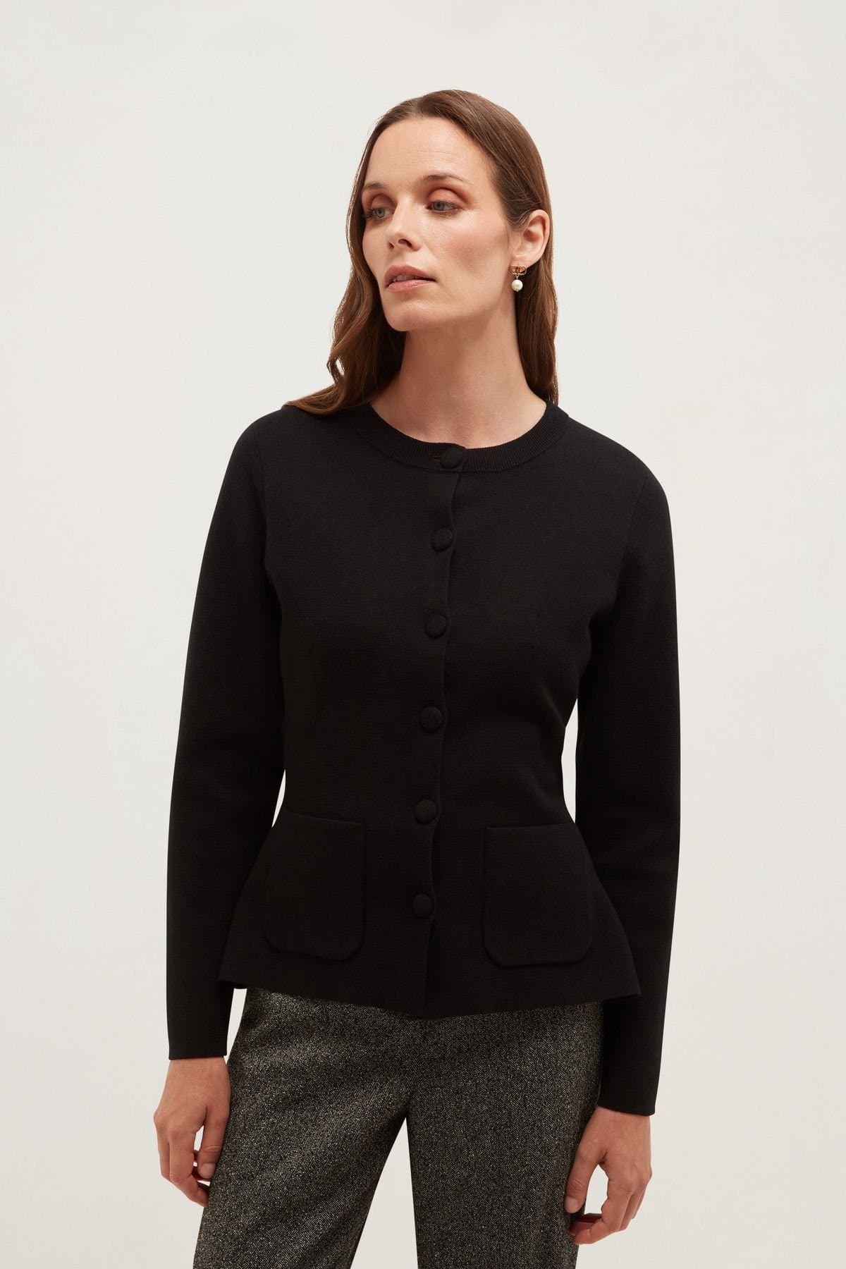 Hobbs London Hobbs London Women's Tia Cinched Cardigan in True Black