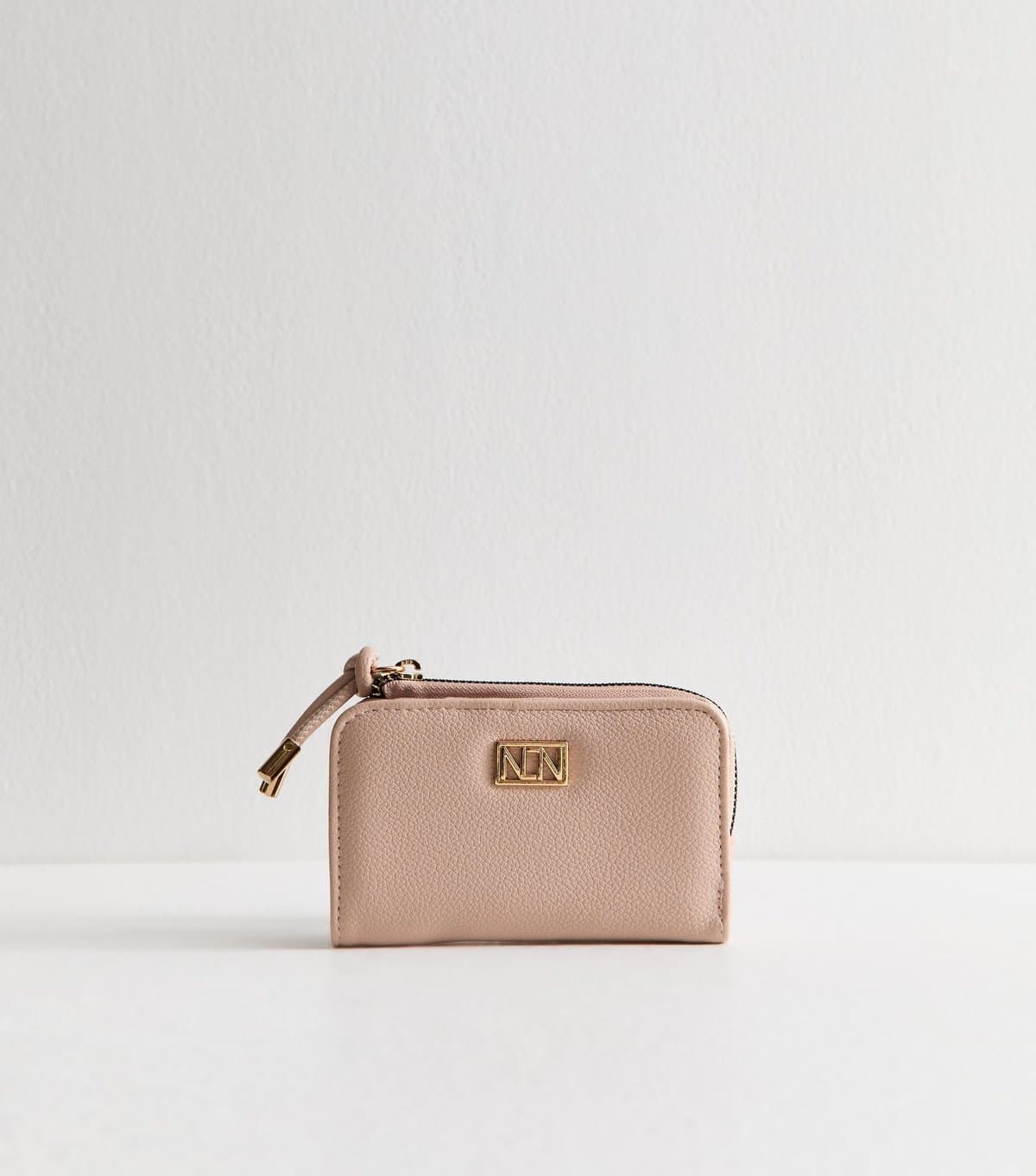 New Look Pink Logo Plaque Faux Leather Cardholder Purse New Look