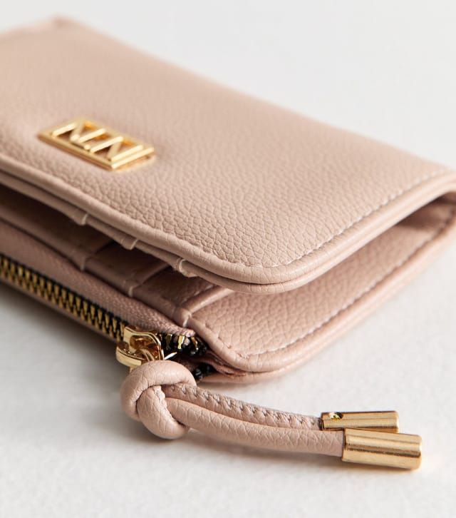 New Look Pink Logo Plaque Faux Leather Cardholder Purse New Look - 2