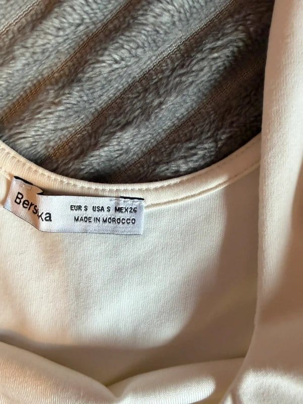 Bershka White Jersey Bodysuit