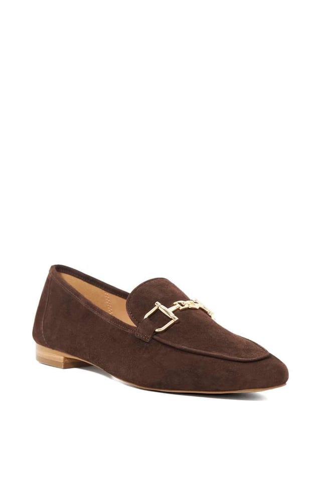 Dune London Dune London Women's 'Grained' Suede Loafers in Brown - 2