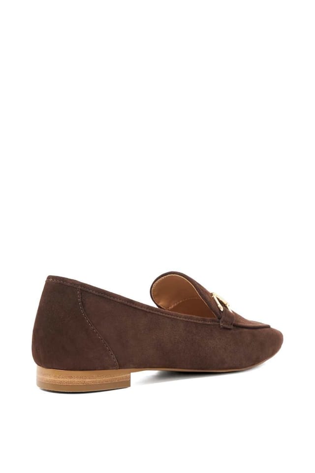 Dune London Dune London Women's 'Grained' Suede Loafers in Brown - 3