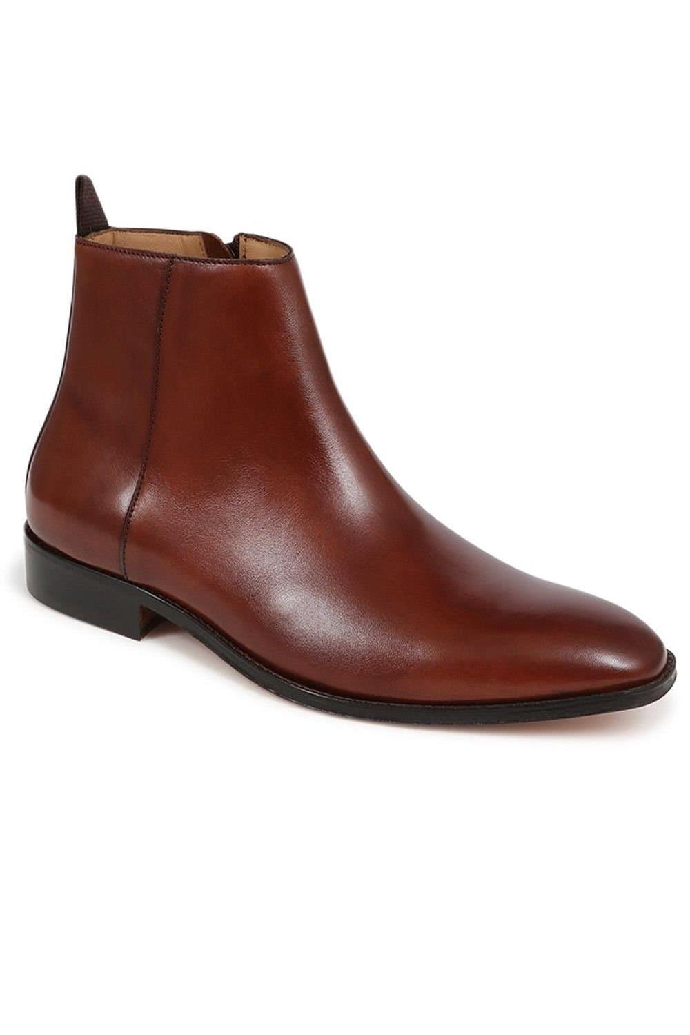 Jones Bootmaker Jones Bootmaker Men's Light Brown Leather Ankle Boots
