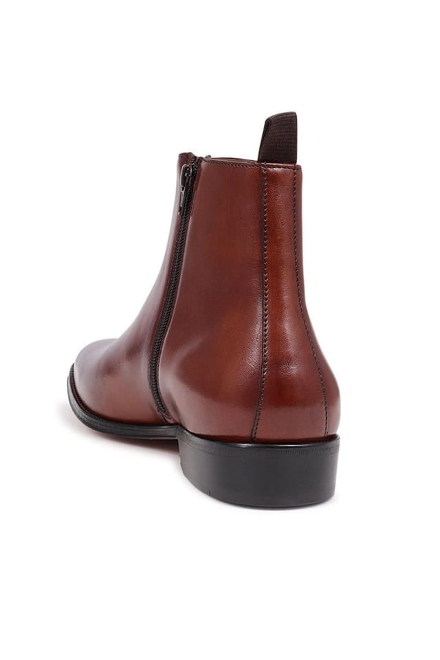 Jones Bootmaker Jones Bootmaker Men's Flaxen Leather Ankle Boots in Light Brown - 3
