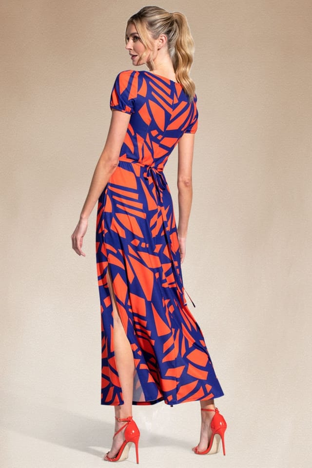 Hot Squash Hot Squash Women's Split Hem Scoop Neck Maxi Dress - 2