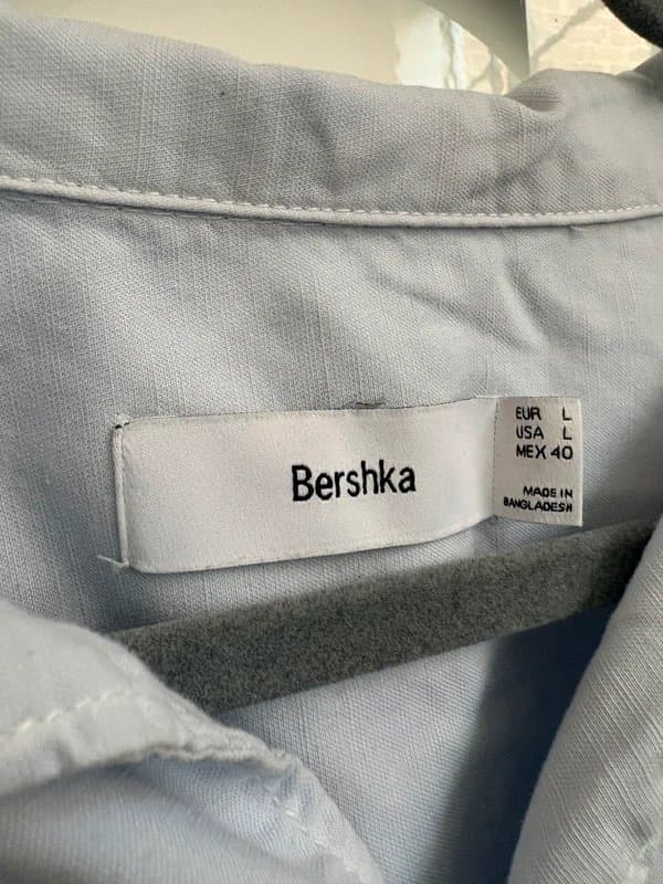 Bershka Light Blue Men’s Bershka Shirt - Large - Good Condition