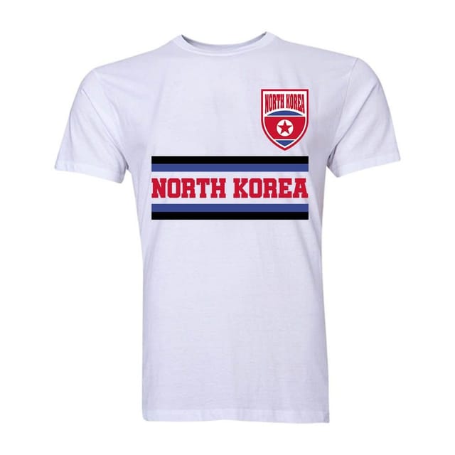 North Korea North Korea Men's Mens Core Football Country T-Shirt in White - 2