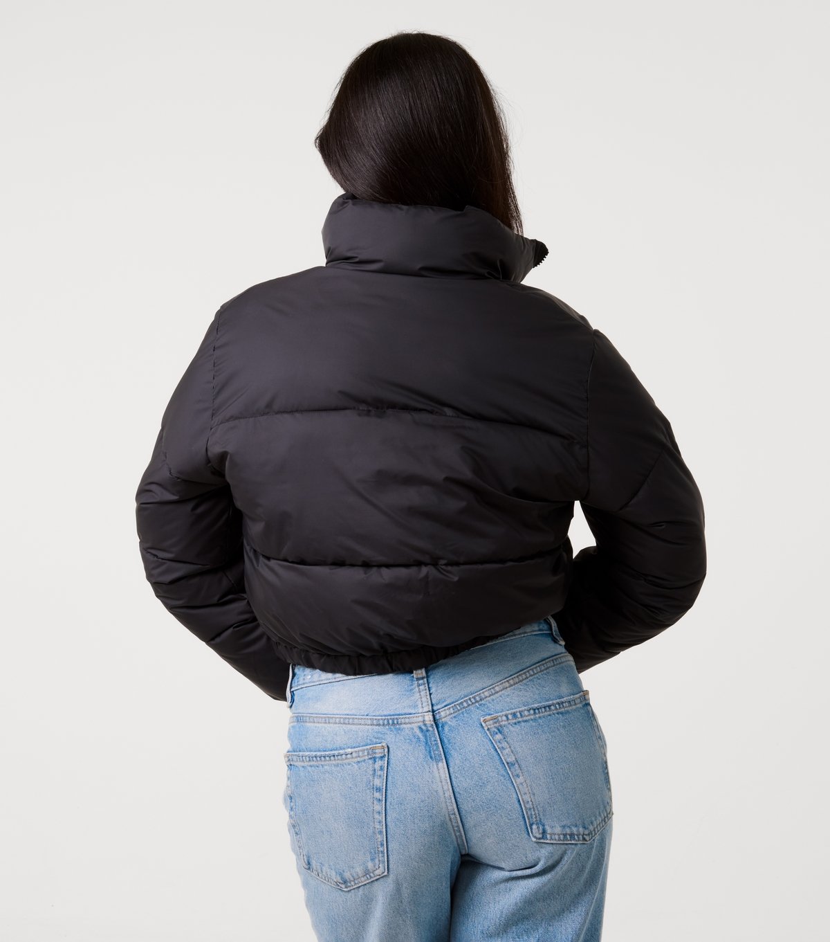 Pink Vanilla Women's  Black Tiered Puffer Jacket Pink Vanilla New Look - 4