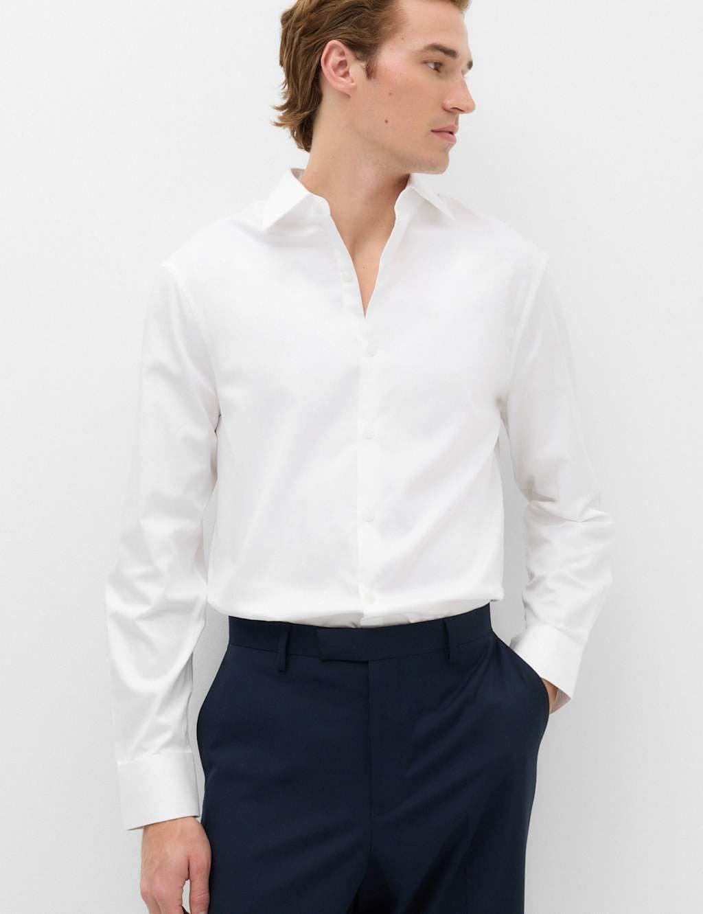 Marks & Spencer M&S Slim Fit Supima® Cotton Shirt White