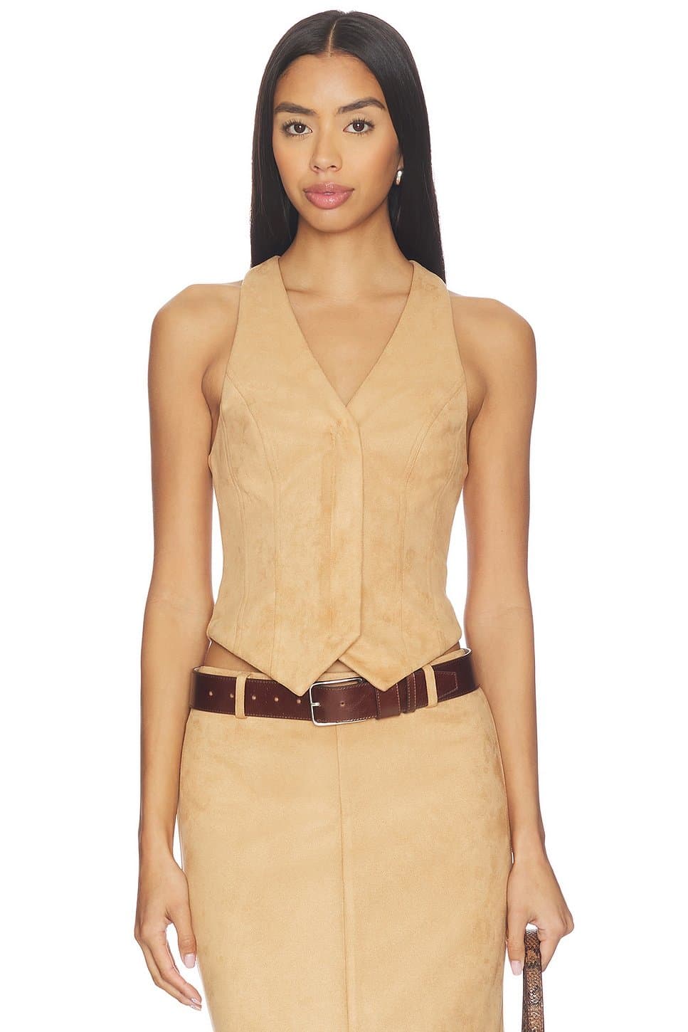 revolve Bailey Faux Suede Vest