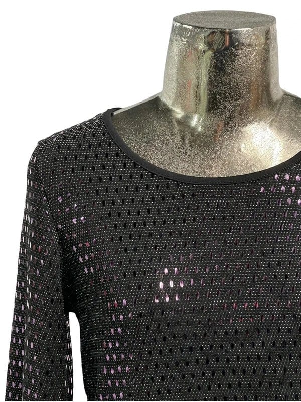 Claudiac Grape Sequin Jumper Pullover Top Size Small