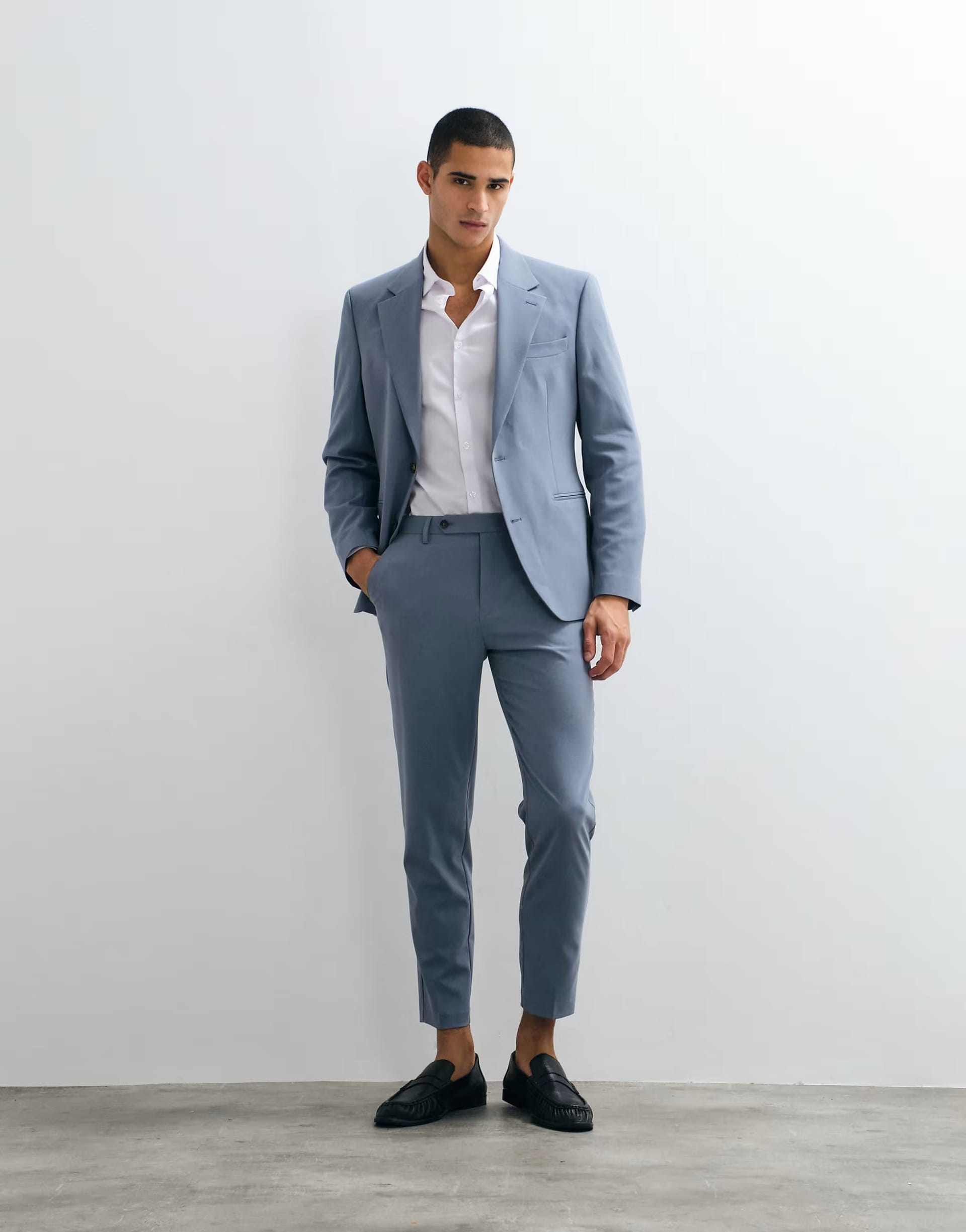 ASOS DESIGN Light Blue Tailored Suit Trousers