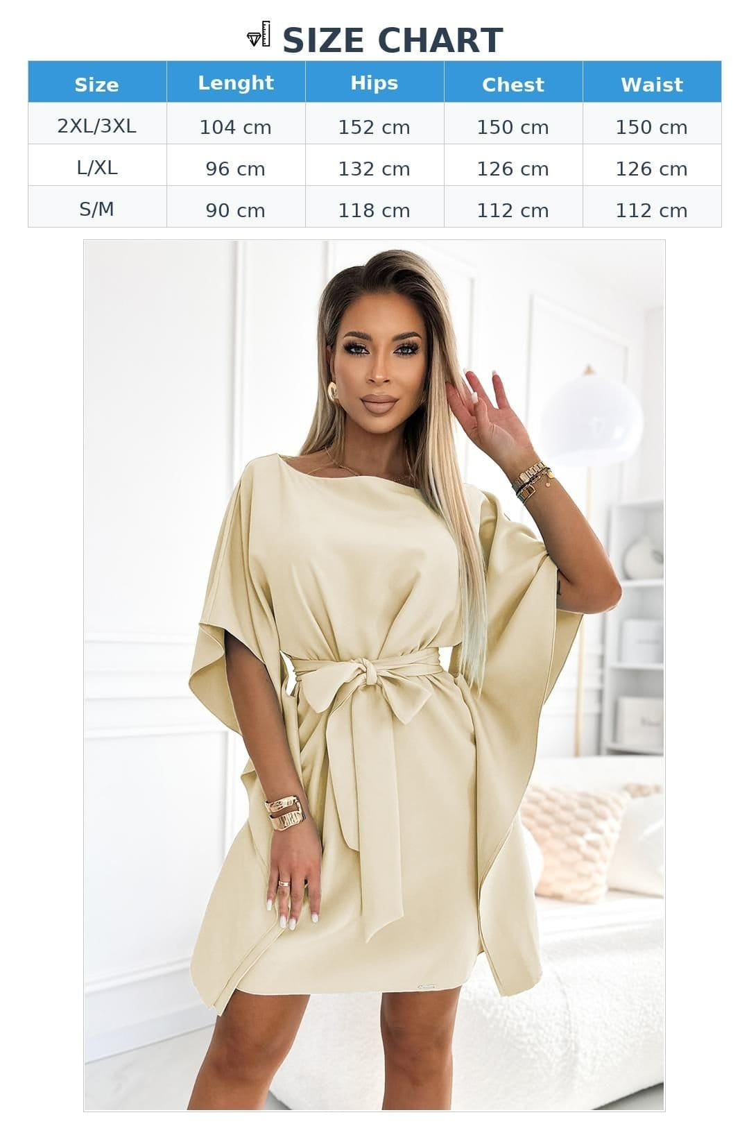 Love Lace Love Lace Women's Beige Butterfly Dress with Waist Tie - 4
