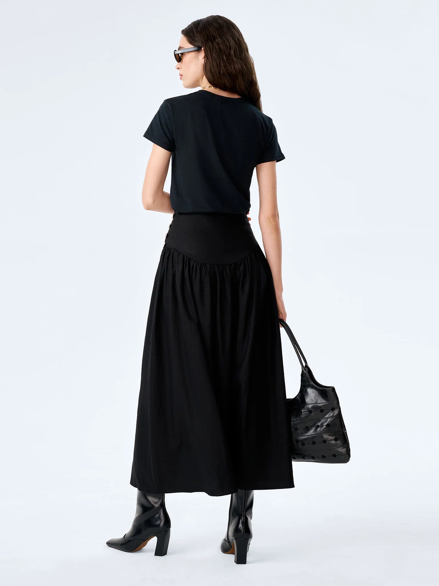 OMNES Lucille Skirt in Black - 4