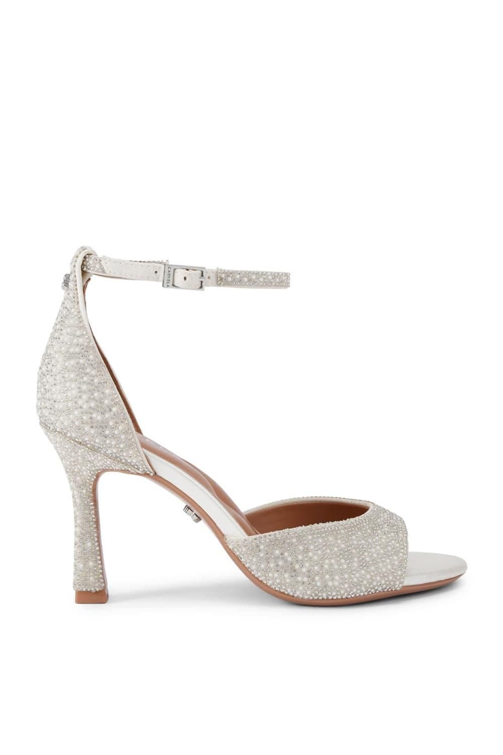 Carvela Carvela Women's 'Corletta Sandal Wide Fit' Fabric Heels in White