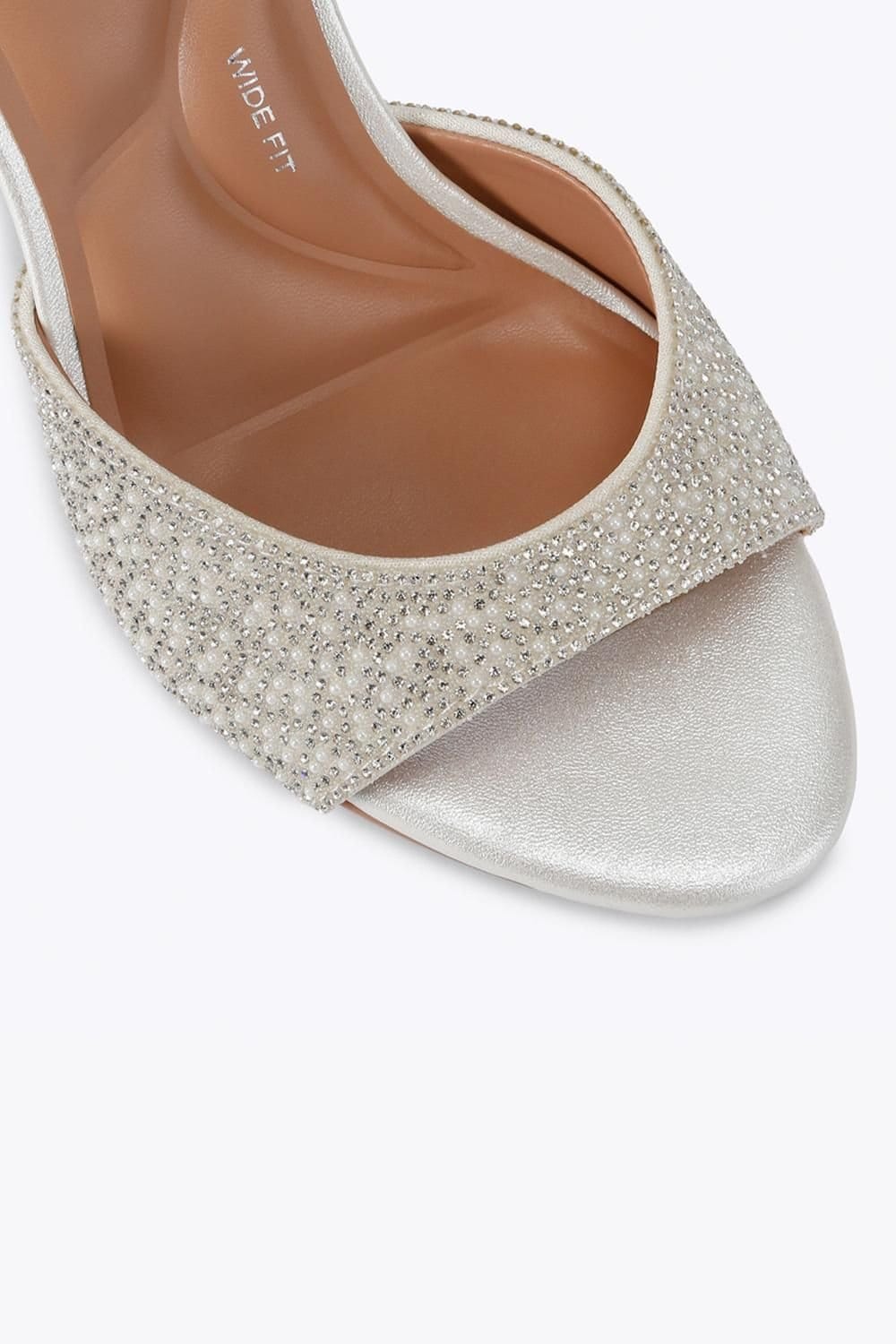 Carvela Carvela Women's 'Corletta Sandal Wide Fit' Fabric Heels in White - 4