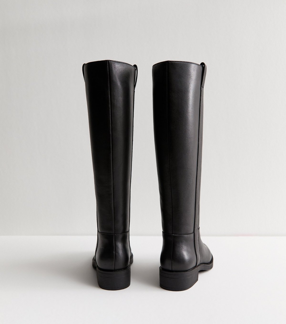 New Look Women's Black Leather Knee High Riding Boots New Look - 4