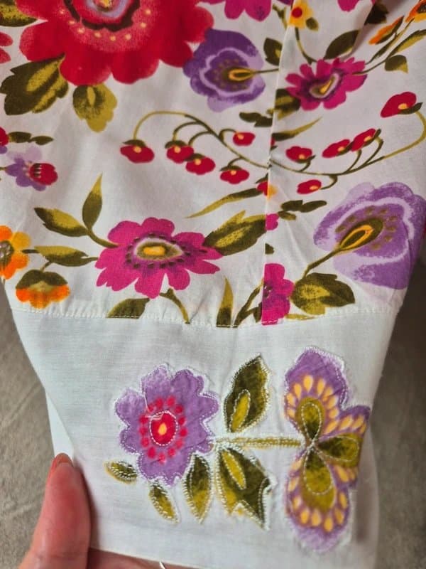 Per Una Per una vintage lined floral midi skirt 100% cotton size 14