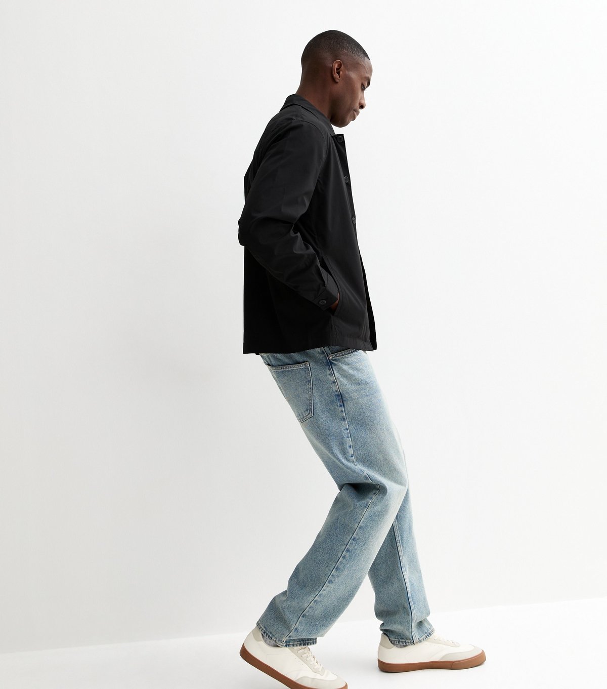 Only and Sons Men's Black Button Front Shacket Only and Sons New Look - 3