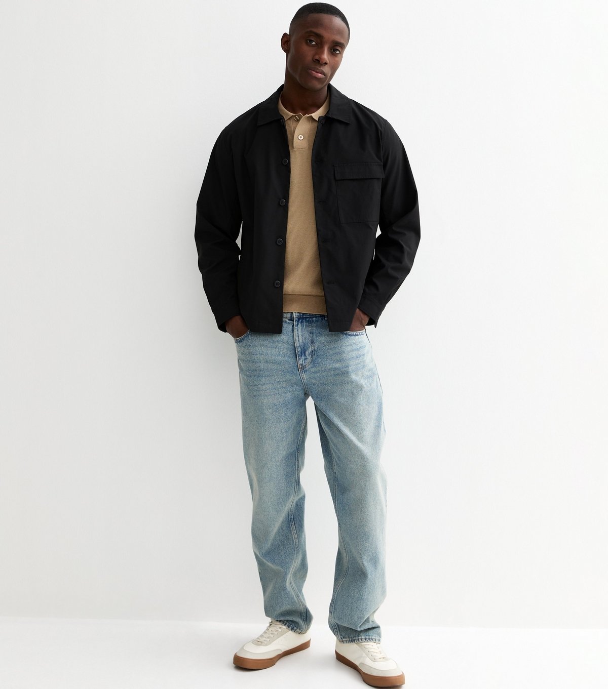 Only and Sons Men's Black Button Front Shacket Only and Sons New Look - 4