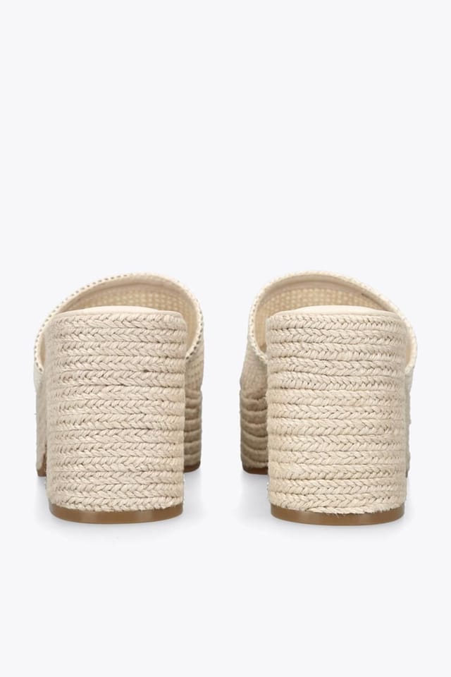 Steve Madden STEVE MADDEN Women's 'Trippy Cream Raffia' Heels in Beige - 3
