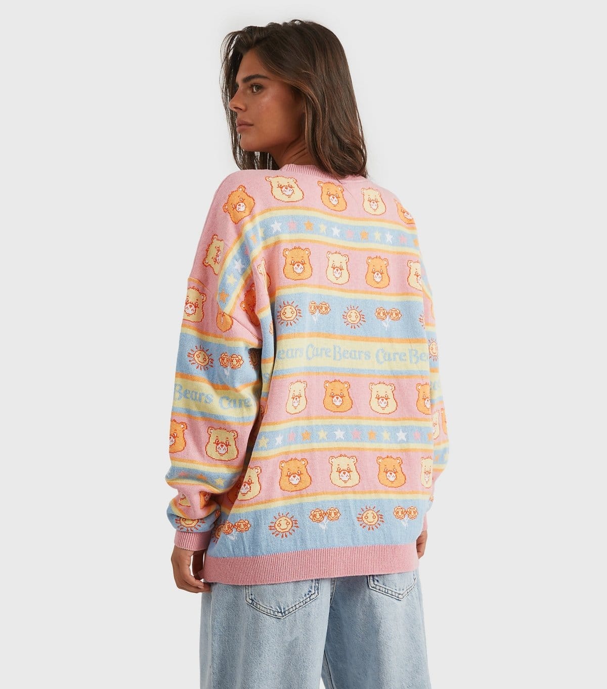 Skinnydip Women's Multi Colour Care Bears Stripe Knit Jumper Skinnydip New Look - 4