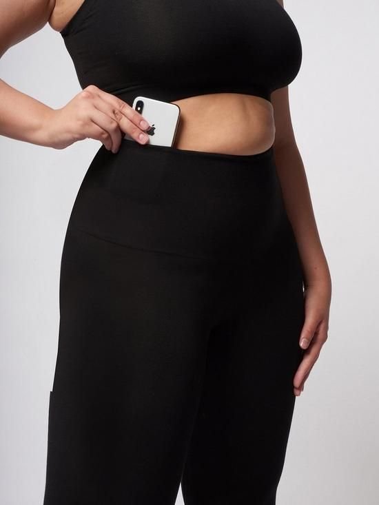 TLC Sport TLC Sport Women's Extra Strong Compression Curve Leggings with Tummy Control in Black - 4