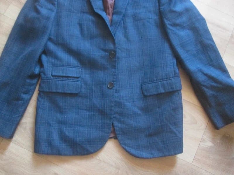 Next Next size 42S blue check lined tailored jacket Great condition