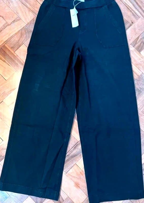 Marks & Spencer BNWT M&S wide leg trousers black size 14 long