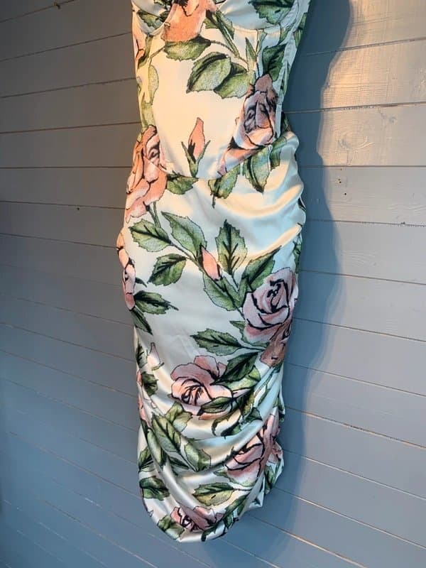 Vintage Dressing Forever Unique BNWT floral corset midi dress UK 16 occasion