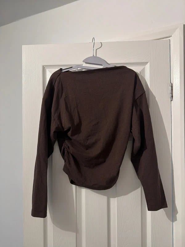 ASOS ASOS brown ruched top