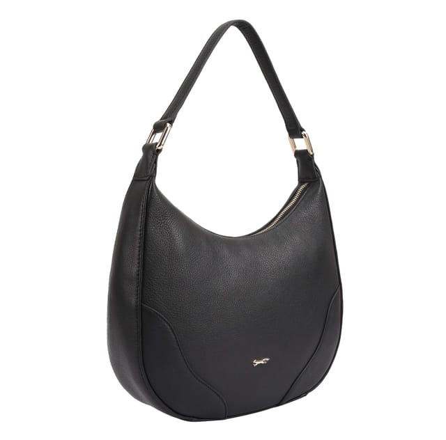 Paul Costelloe Paul Costelloe Women's Batna Leather Shoulder Bag in Jet Black - 2