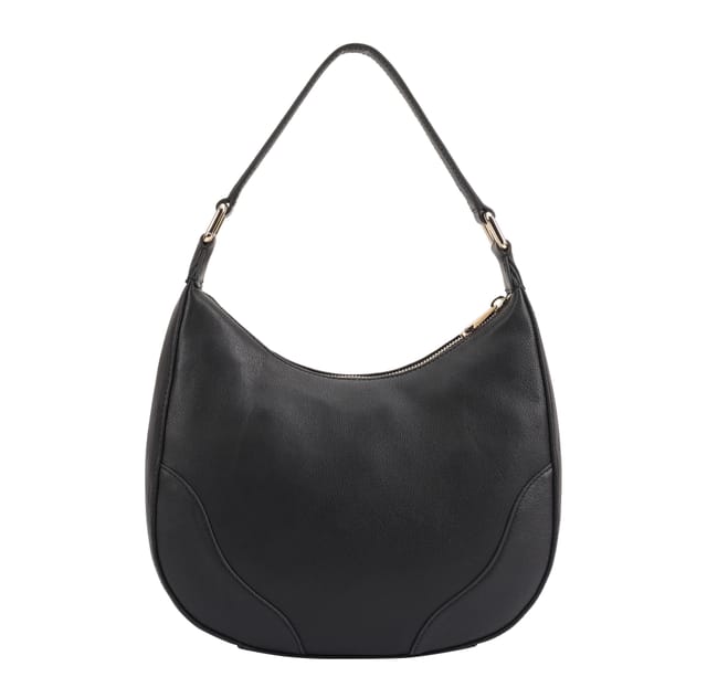 Paul Costelloe Paul Costelloe Women's Batna Leather Shoulder Bag in Jet Black - 3