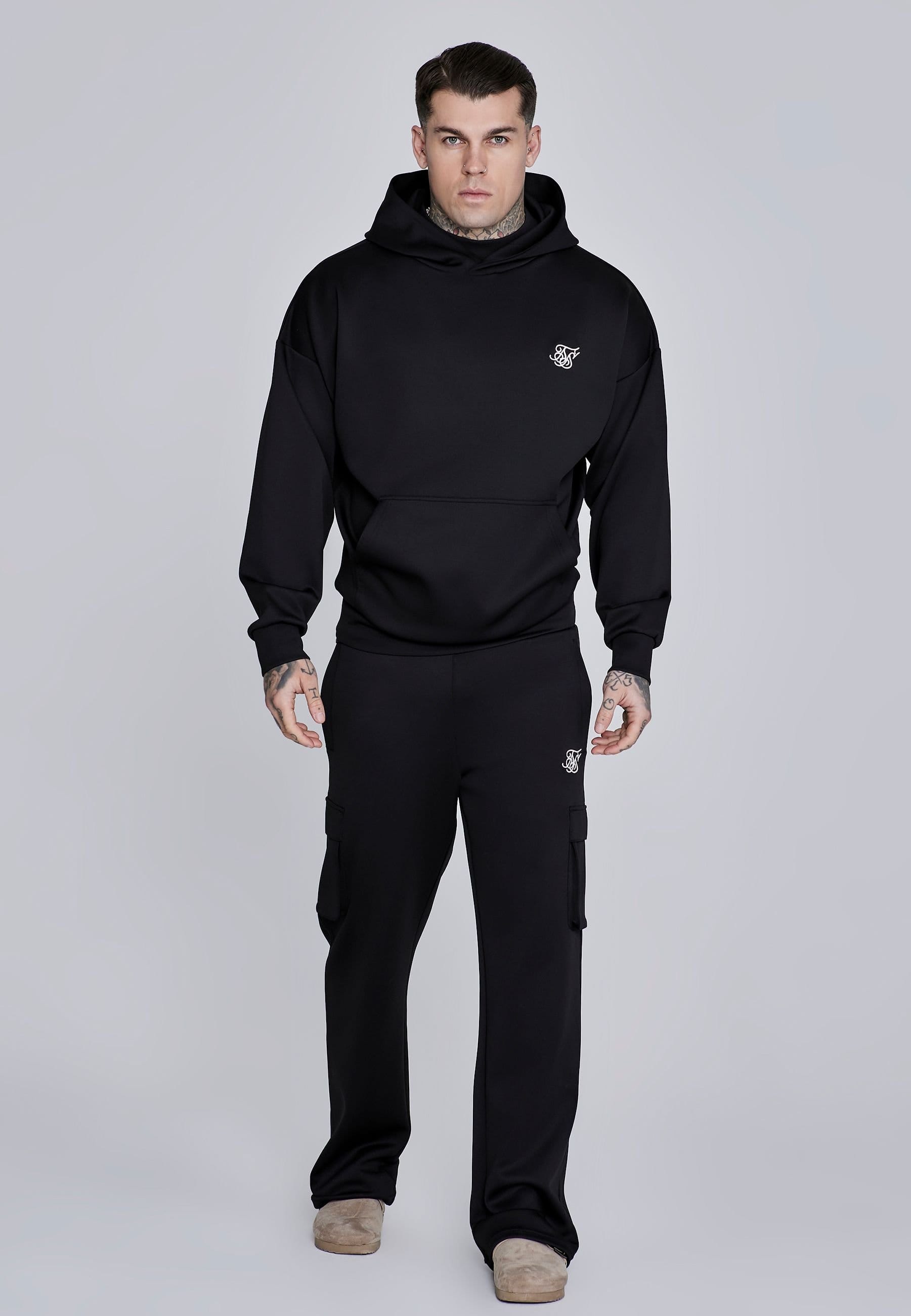 SikSilk SikSilk Men's Essentials Poly Hoodie in Black - 4
