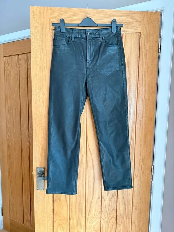 ASOS Black Faux Leather Petite Jeans