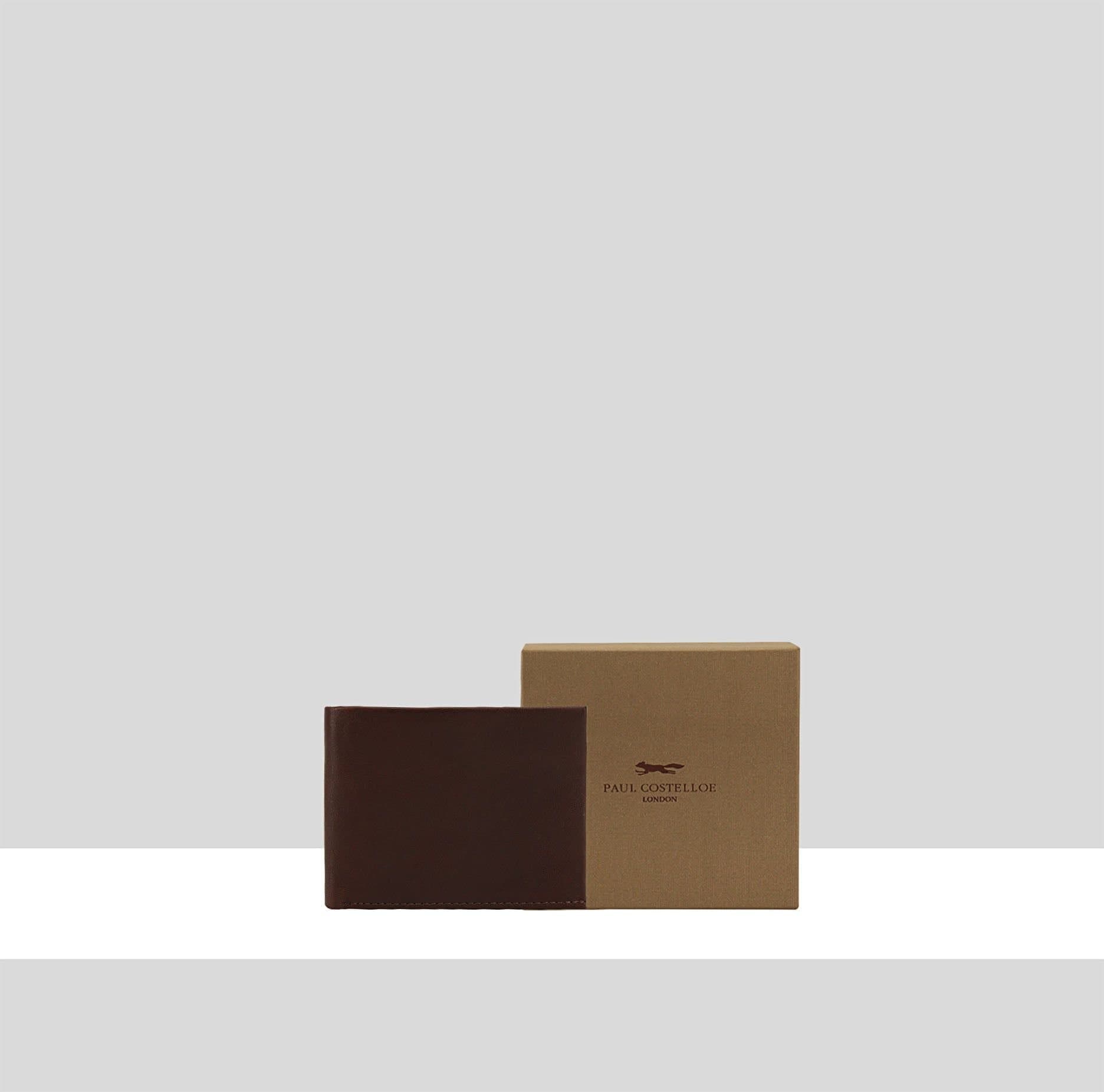 Paul Costelloe Paul Costelloe Men's Kai Leather Wallet in Brown