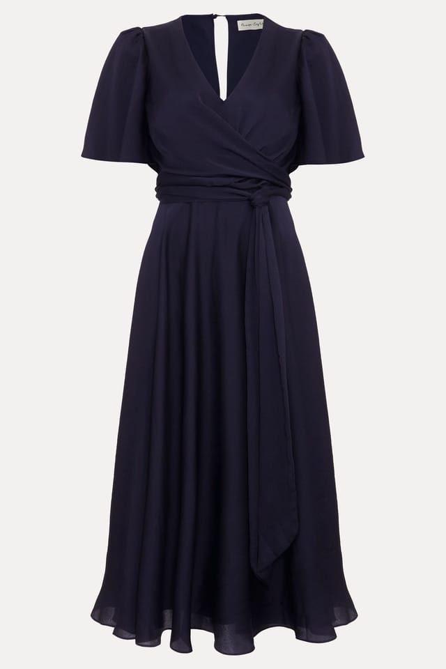 Phase Eight Phase Eight Women's Petite Abbie V-Neck Dress in Dark Navy - 2
