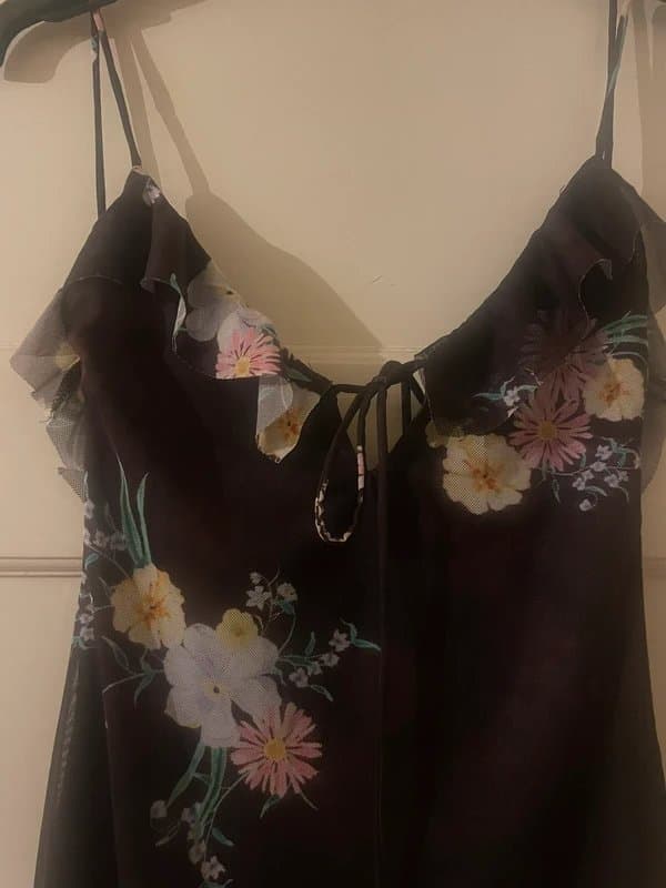 Bershka Strappy tulle mini dress