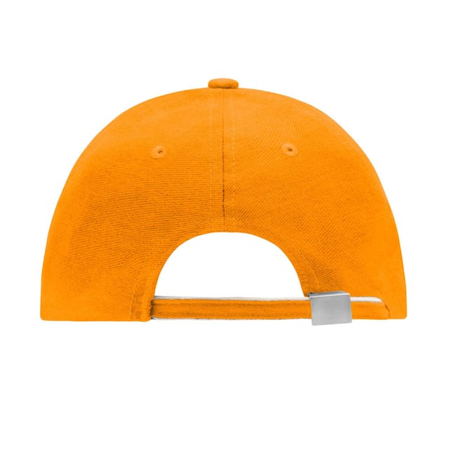 Myrtle Beach Myrtle Beach Men's 6 Panel Double Sandwich Peak Cap in Orange - 2