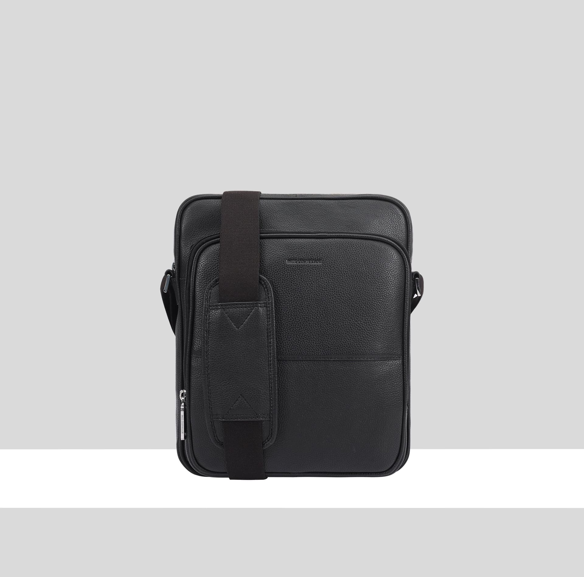 Paul Costelloe Paul Costelloe Men's Nevada Leather Manbag in Black