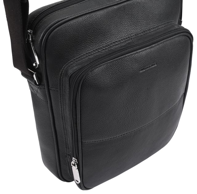 Paul Costelloe Paul Costelloe Men's Nevada Leather Manbag in Black - 3