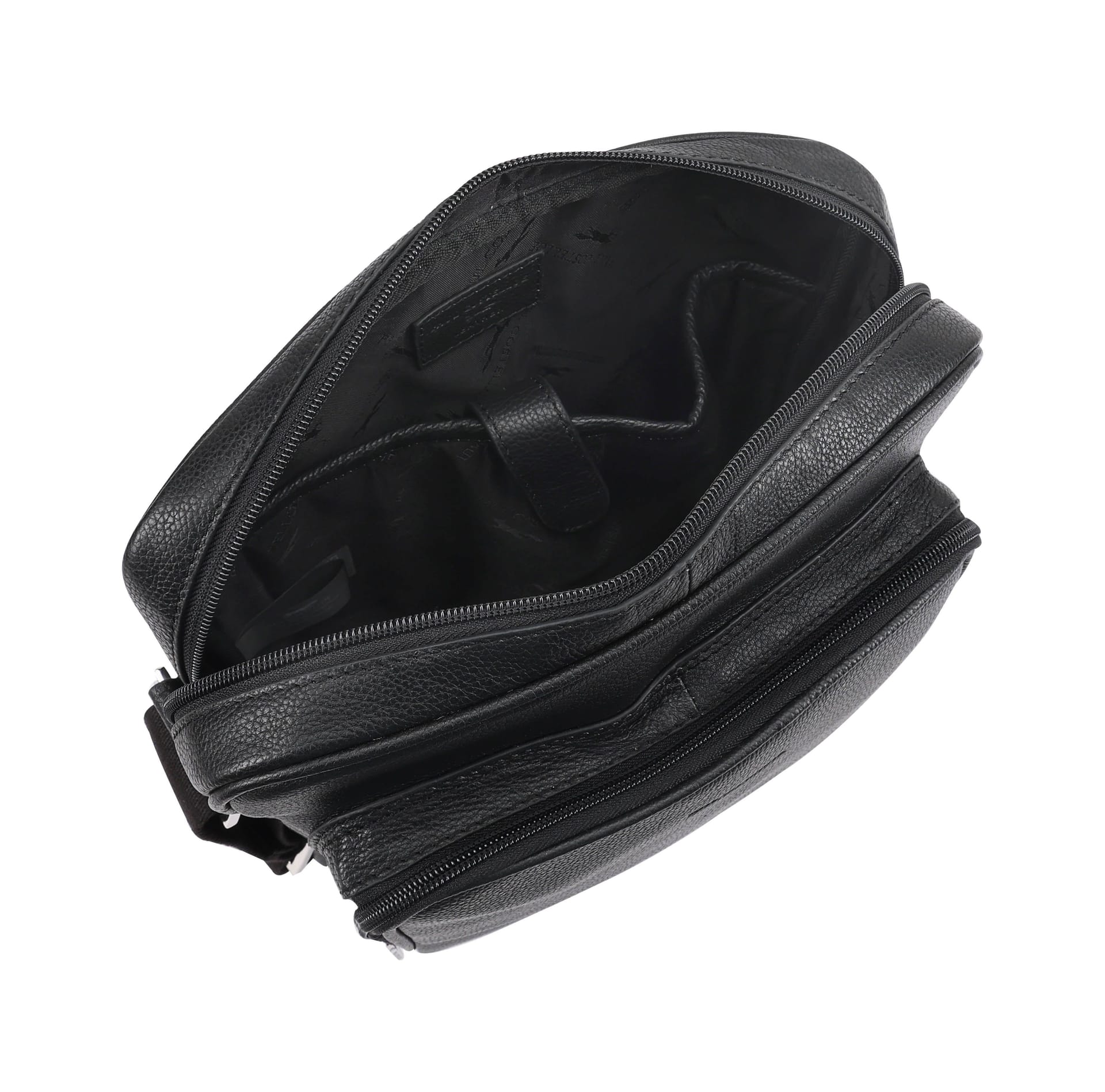 Paul Costelloe Paul Costelloe Men's Nevada Leather Manbag in Black - 4