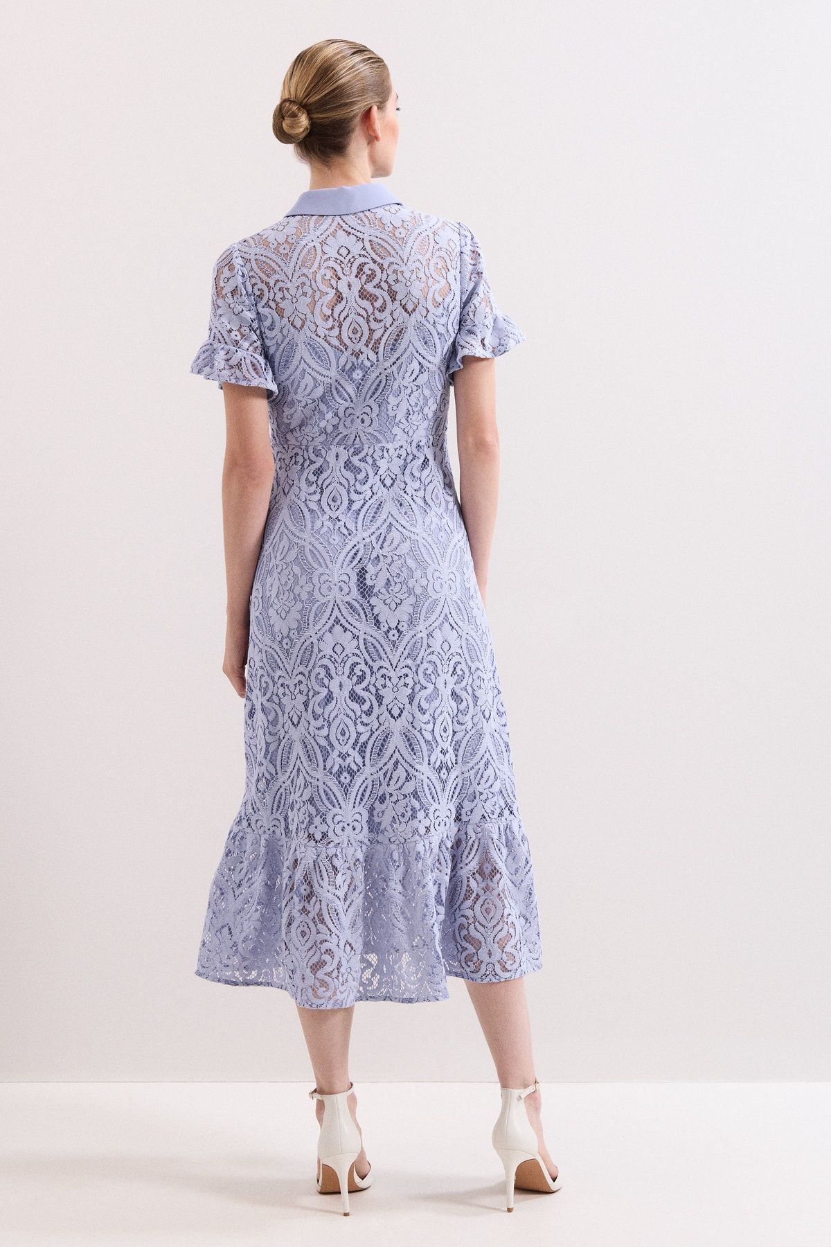 Phase Eight Phase Eight Women's Carmine Lace Dress in Pale Blue - 4
