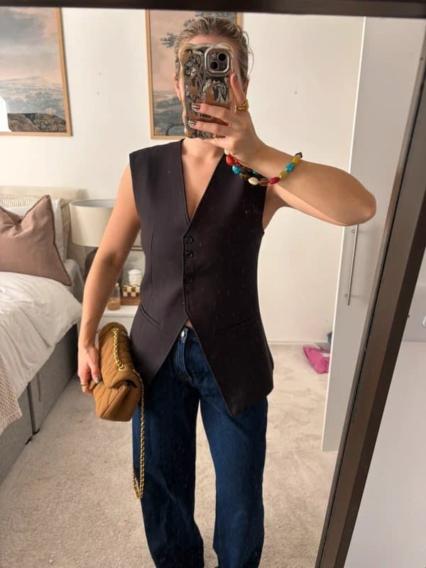 ASOS ASOS design sleeveless blazer waistcoat
