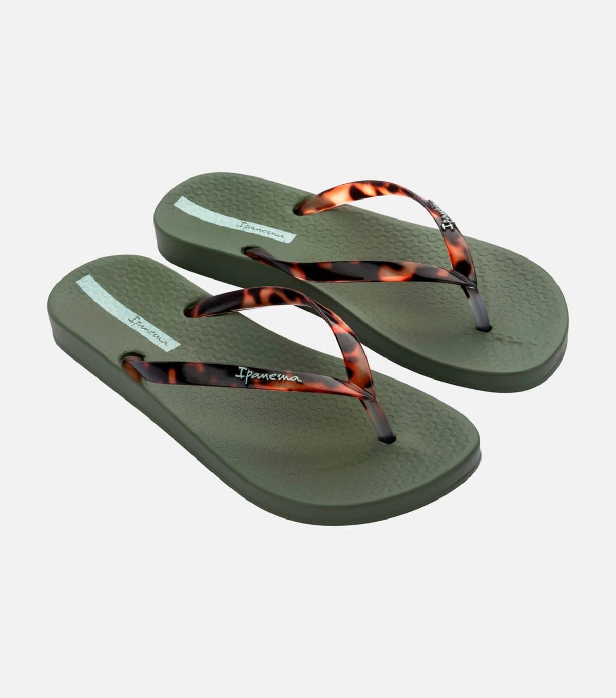 Ipanema Women's Khaki Tortoise Shell Flip Flops Ipanema New Look