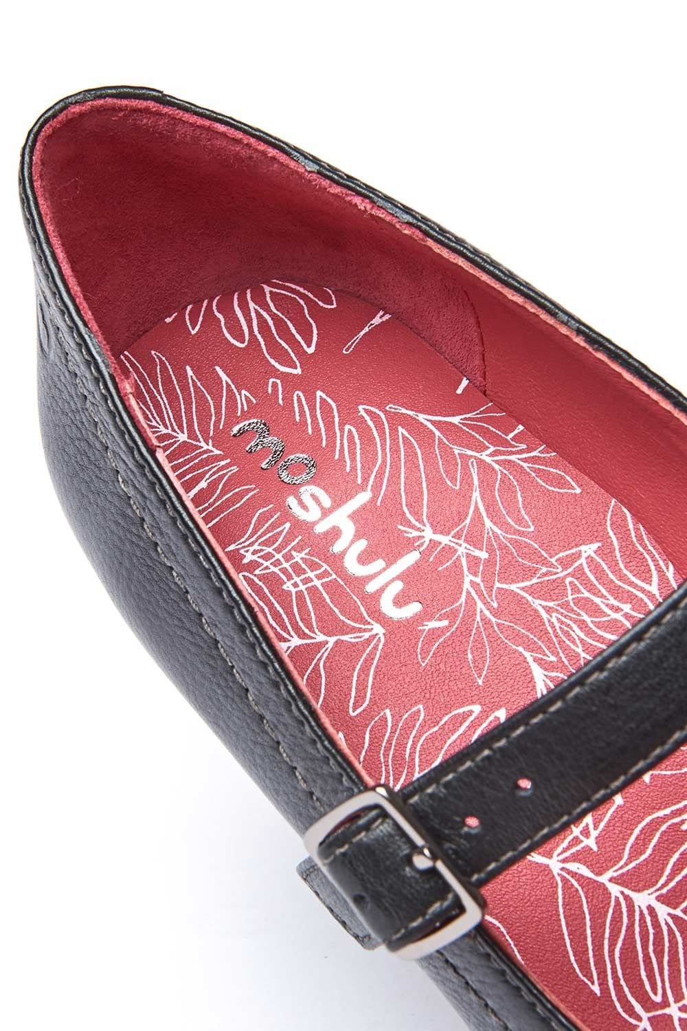 Moshulu Moshulu Women's 'Biambi' Leather Bar Shoes in Black - 4