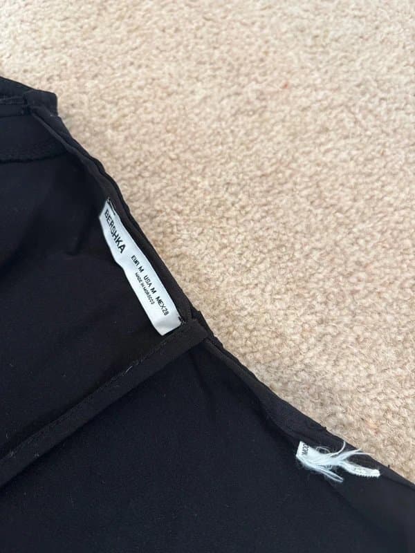 Bershka Bershka black open back backless top
